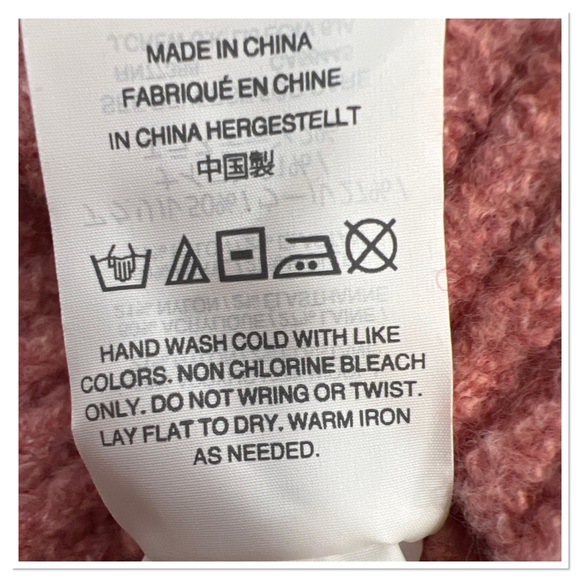 Madewell Pink Ribbed Mock Neck Sweater Sz XS - Picture 7 of 8